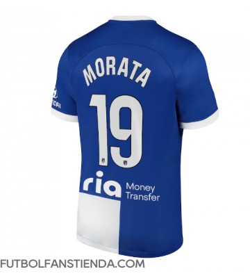 Atletico Madrid Alvaro Morata #19 Segunda Equipación 2023-24 Manga Corta